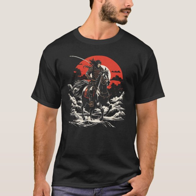 T-shirt Tir à l'arc à cheval Yabusame Guerrier Samouraï Ja (Devant)