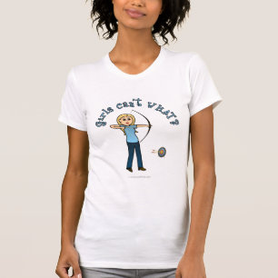 T-shirt Tir à l'arc blond en bleu