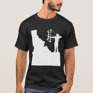 T-shirt Tir à l'arc Bow Sport Vintage Art Idaho Carte Art