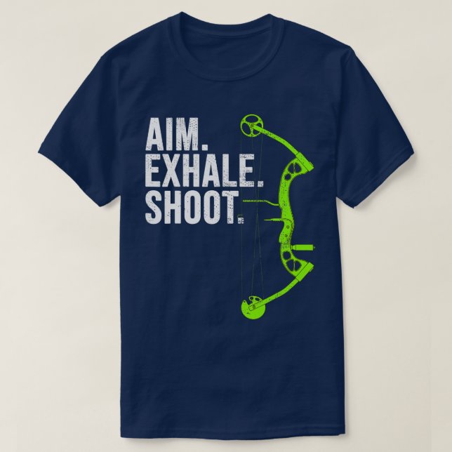 T-shirt Tir à l'arc Chasse à l'arc Objectif Exhale Shoot (Design devant)