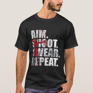 T-shirt Tir à l'arc Chasse à l'arc Viser Tirer Jurer Répét