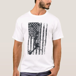 T-shirt Tir À L'Arc Drapeau Vintage Cadeaux Archer Bow Et
