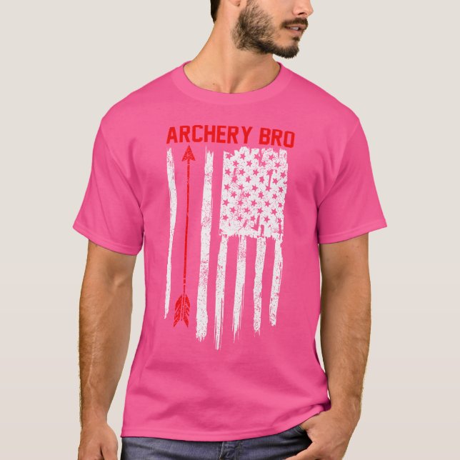 T-shirt Tir à l'arc Frère Fière Famille sportive Usa Ameri (Devant)