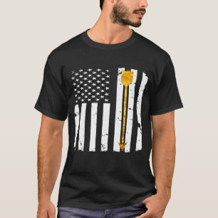 T-shirt Tir à l'arc Golden Arrow Bow Distressed drapeau am