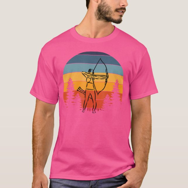 T-shirt Tir à l'arc Jeune fille Archer Bow Longbow Main ti (Devant)