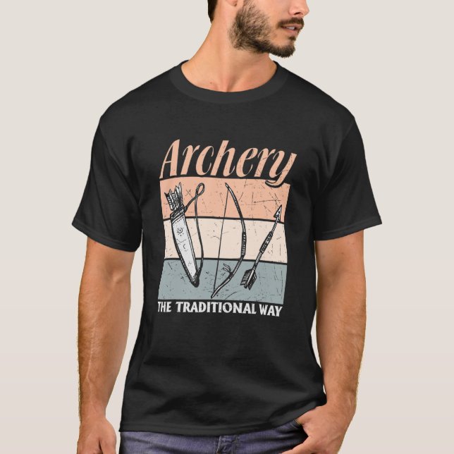 T-shirt Tir à l'arc Le moyen traditionnel Archer (Devant)