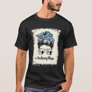 T-shirt Tir à l'arc Maman Messy Bun Cheveux Bandana Femmes