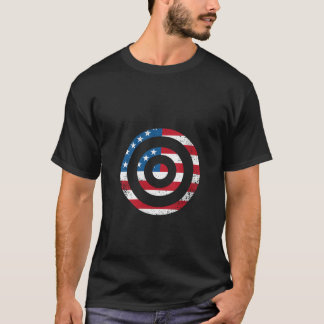 T-shirt Tir à l'arc pour femmes Cible Vintage États-Unis D
