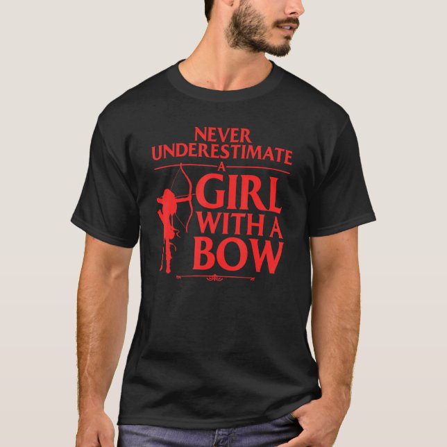 T-shirt Tir À L'Arc Pour Filles Femmes Bowhunter Fans De T (Devant)