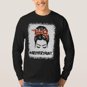 T-shirt Tir à l'Arc Tante Vie Messy Bun Lunettes de cheveu