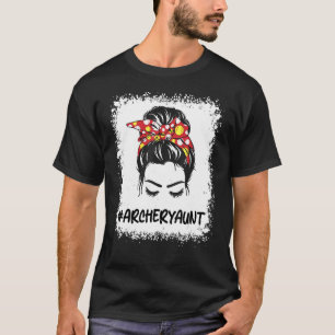 T-shirt Tir à l'Arc Tante Vie Messy Bun Lunettes de cheveu