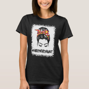 T-shirt Tir à l'Arc Tante Vie Messy Bun Lunettes de cheveu