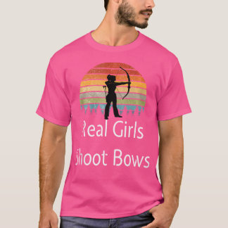 T-shirt Tir à l'arc vraies filles tirer sur les vaches cha
