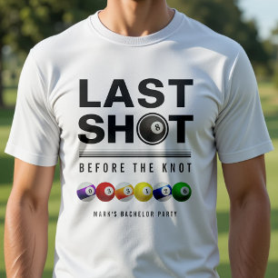 T-shirt Tir au billard Enterrement de vie de garçon Dernie
