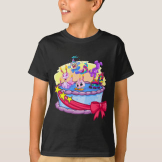T-shirt Tir de groupe de gâteau d'anniversaire
