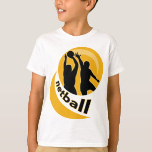 T-shirt Tir de joueur de net-ball bloquant le tir