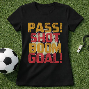 T-shirt Tir de passe Boom Goal Coup de pied de match de fo