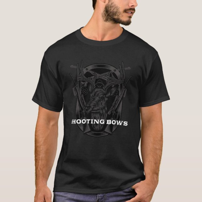T-shirt Tir Des Vaches Chasser La Faune Chasseur Bowh Exté (Devant)