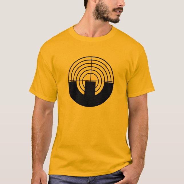 T-shirt Tir jaune-orange de sport (Devant)