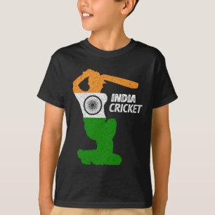 T-shirt Tir limite de l'entraîneur de cricket indien avec