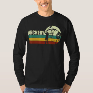 T-shirt Tir Retro Coucher De Soleil - Archer De Bow Et Arr