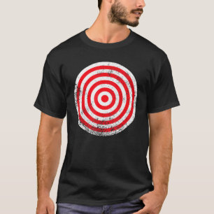 T-shirt Tir rouge vintage cible Prank Bullseye Archerie