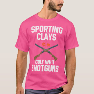 T-shirt Tir sportif sur parcours de golf avec un fusil de
