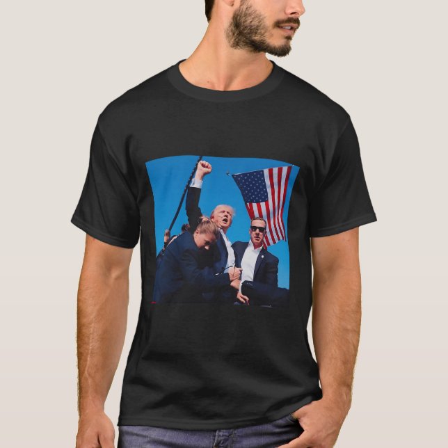 T-shirt Tir Trump tir Trump tir Trump 2024 (Devant)