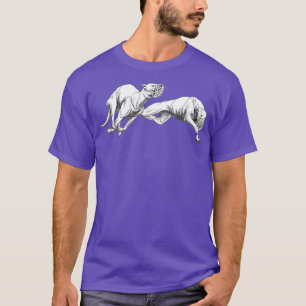 T-shirt Tirage à la main sur des Greyhounds 