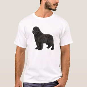 T-shirt Tirage de charbon de chien de Terre-Neuve