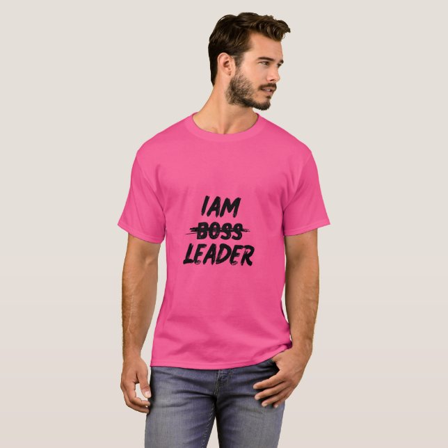 T-shirt Tirage de personnalisation couleur "Iam Leader pas (Devant entier)