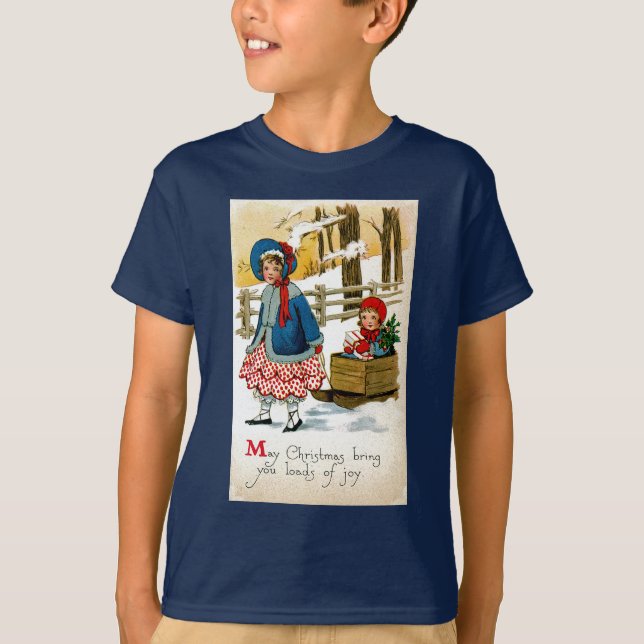 T-shirt Tirant le traîneau (Devant)