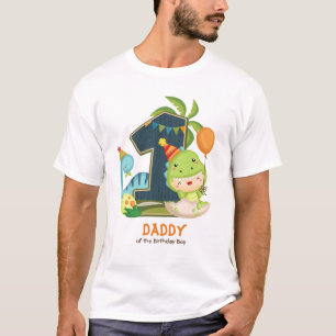 T-shirt Tiré d'anniversaire Dino personnalisé pour papa