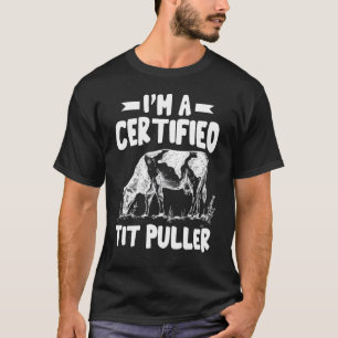 T-shirt Tire-lait certifié pour hommes Vaches mignonnes