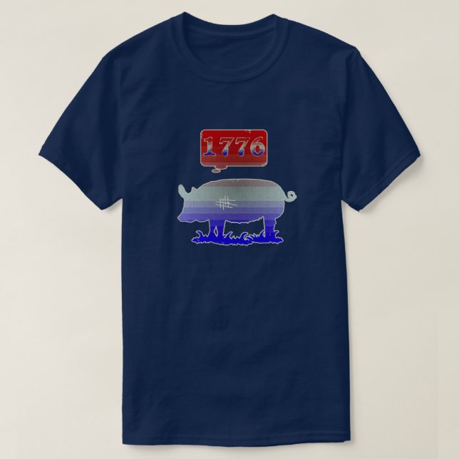 T-shirt Tirelire d'indépendance 1776 (Design devant)