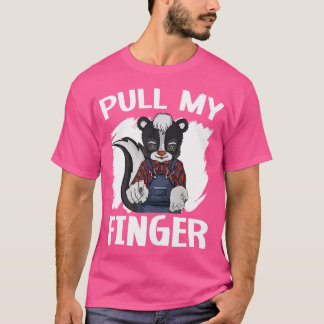T-shirt Tirer mon doigt animal sauvage Skunk Whisperer