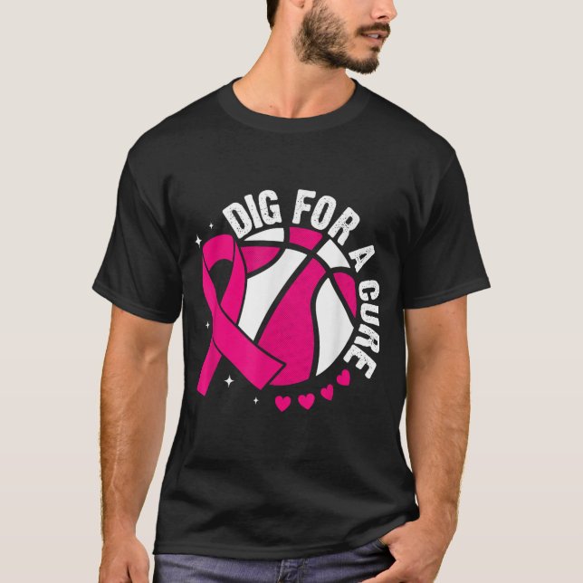 T-shirt Tirer Pour Un Basket-Ball Cure Pink Cancer Du Sein (Devant)