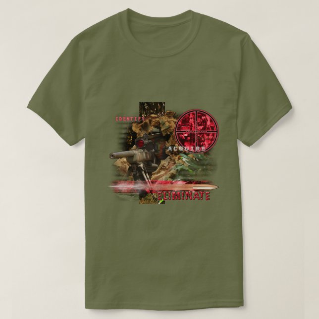 T-shirt Tireur d'élite Identifier Acquérir Éliminer (Design devant)