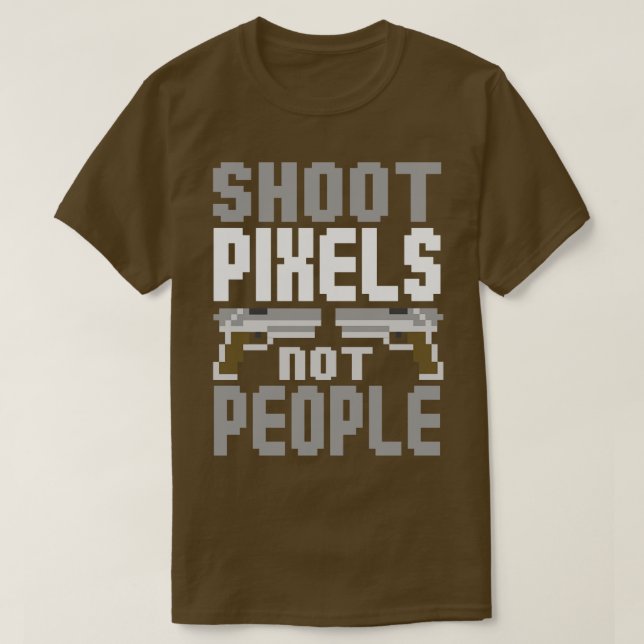 T-shirt Tirez des pixels, pas des gens blancs (Design devant)