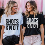 T-shirt Tirs avant la fête de la Bachelorette du noeud<br><div class="desc">Bachelorette grunge noir et blanc "photos avant le noeud" chemise. Personnalisez les couleurs. Prenez-en un pour toute la fête de la mariée et la mariée.</div>