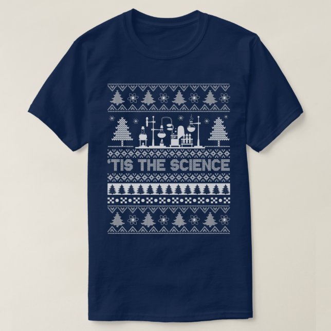 T-shirt Tis The Science Christmas Scientist Funny Science  (Design devant)