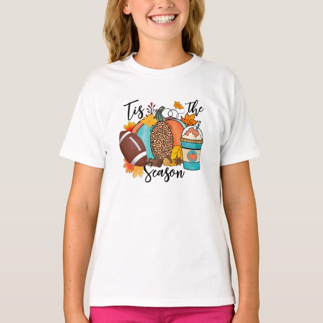 T-shirt 'Tis The Season - Automne, Football & Épices Citro (Devant)