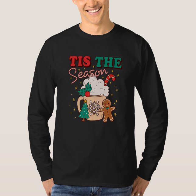 T-shirt Tis The Season Christmas Tree Cake Gingerbread San (Devant)