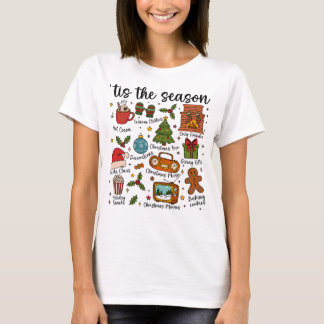 T-shirt Tis the Season Cozy Christmas Icons Holiday Shirt