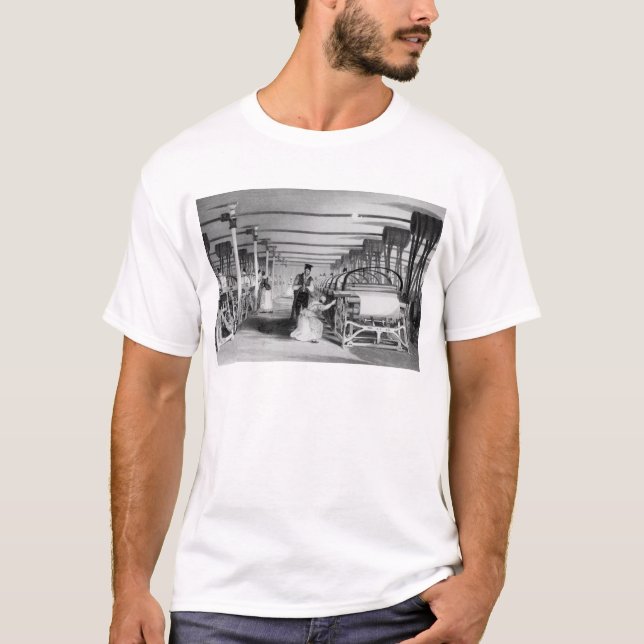 T-shirt Tissage de métier à tisser de puissance, gravé par (Devant)