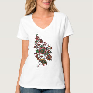 T-shirt Tissu de chintz en coton indien vintage