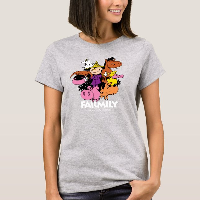 T-shirt Tissu foncé FARMILY® (Devant)