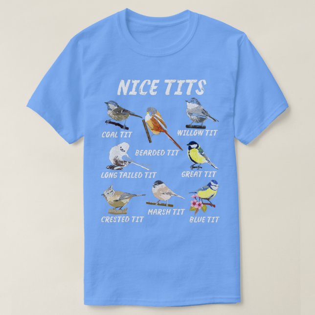 T-shirt Tit Chickadee Oiseaux Observation d'oiseaux Adulte (Design devant)