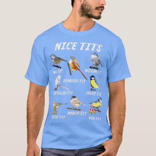 T-shirt Tit Chickadee Oiseaux Observation d'oiseaux Adulte