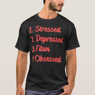 T-shirt Titan déprimé sous pression observé